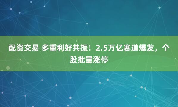 配资交易 多重利好共振！2.5万亿赛道爆发，个股批量涨停